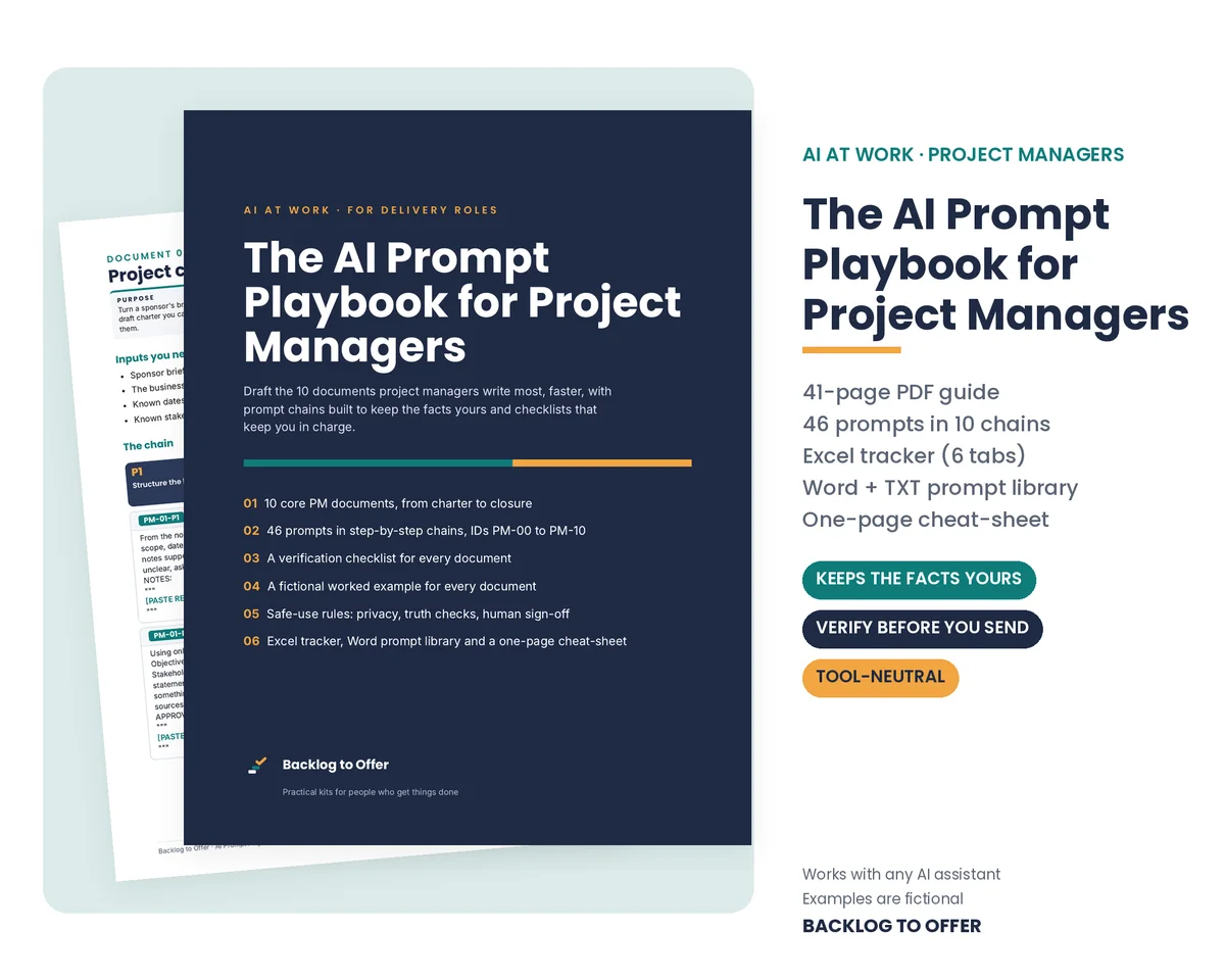 The AI Prompt Playbook for Project Managers preview