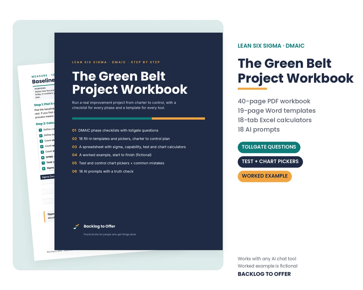 The Green Belt Project Workbook preview