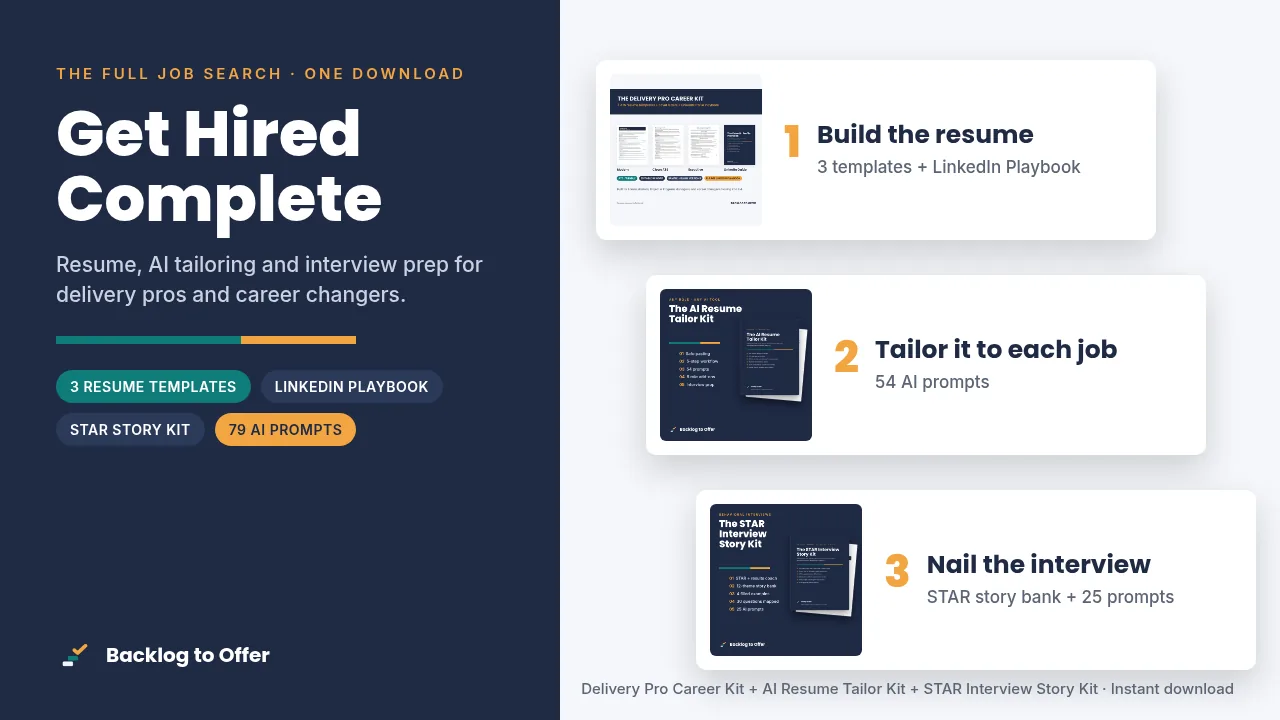 Get Hired Complete: the Career Kit, AI Resume Tailor Kit and STAR Interview Story Kit