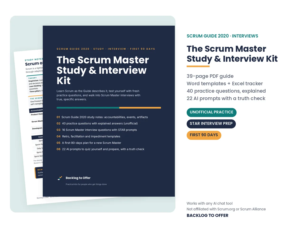 The Scrum Master Study & Interview Kit preview